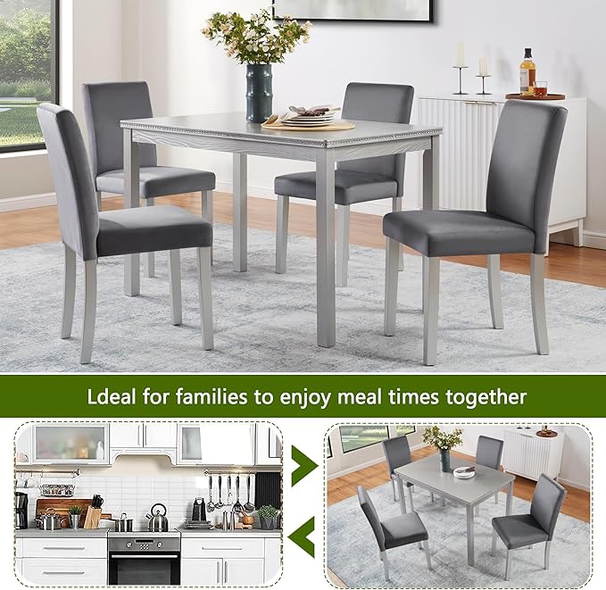 KEIKI 5-Piece Standard Height Dining Table Set - Image 4