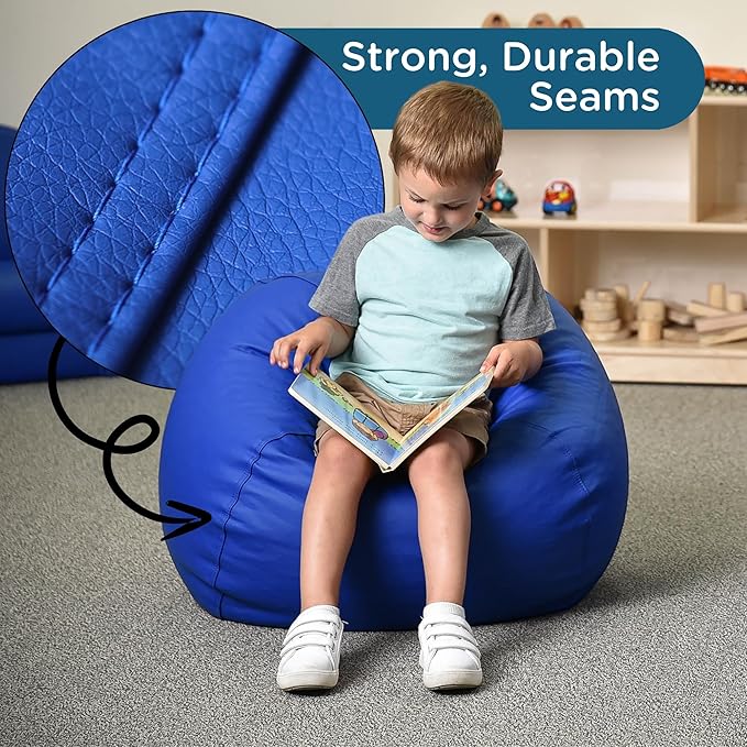Children's Factory 26" Round Bean Bag, Bean Bag Chair - Image 4