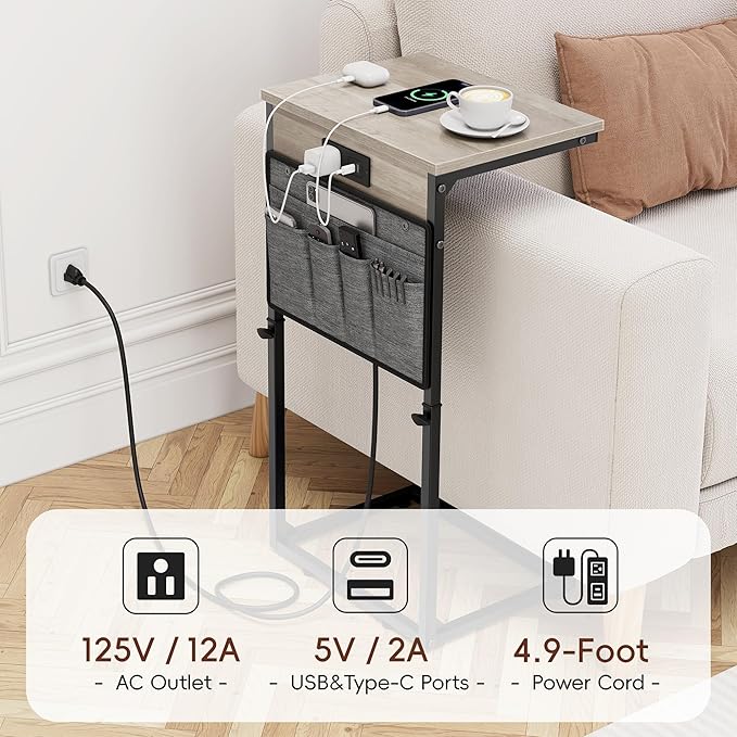 Vagusicc C-Shaped End Table Set of 2 - Image 7