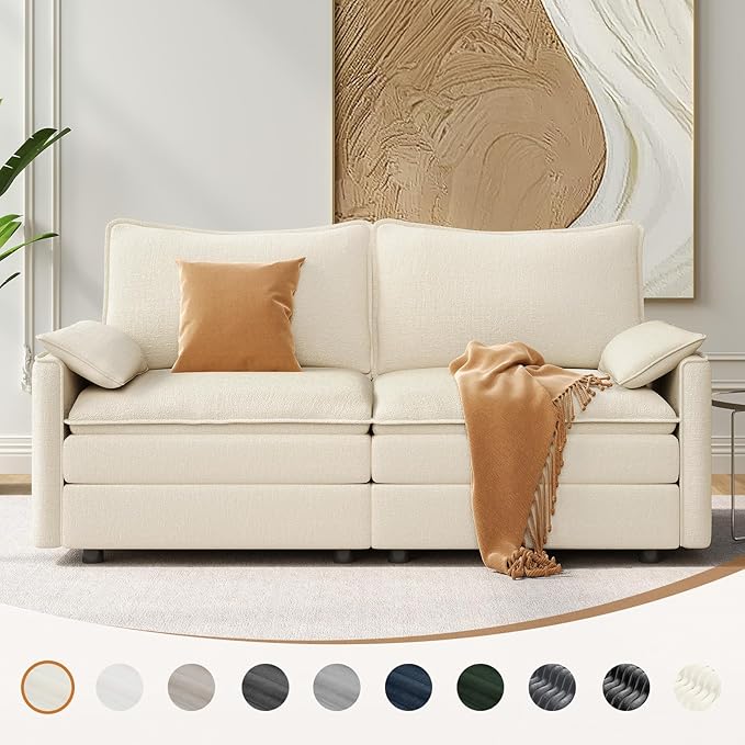 Vesgantti 74" Loveseat Sofa for Living Room, Comfy Cloud Couch Deep Seat - Image 8