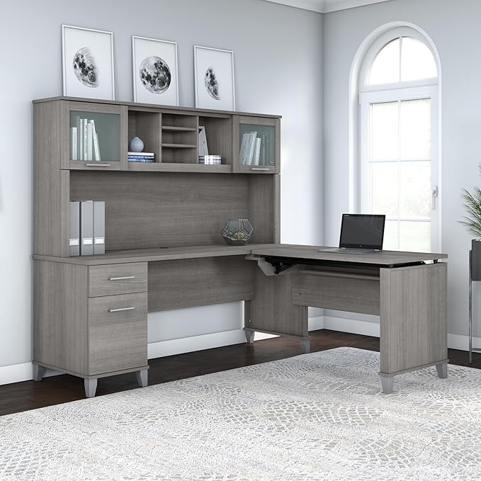 Bush Furniture Somerset 72W 3 Position Sit to Stand L Shaped Desk - Image 4