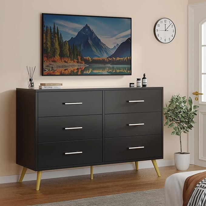 Shintenchi 6 Drawer Dresser, Wide Chest of Drawers Organizer Storage - Image 2
