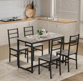 5-Piece Dining Table Set with 4 Chairs, 47.2" Kitchen Table Chairs Set of 4 by Unknown