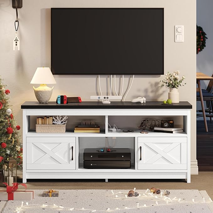 YITAHOME TV Stand for 65/55 Inch Television, Farmhouse Entertainment Center - Image 7