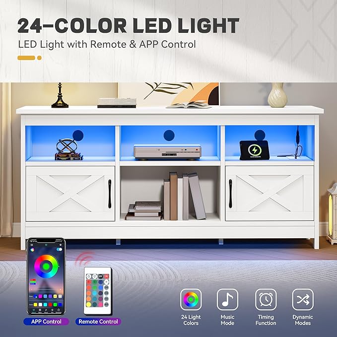 YITAHOME TV Stand for 65 Inch TVs, Entertainment Center - Image 5