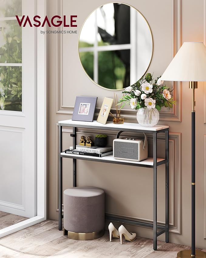 VASAGLE Console Table, 2-Tier Narrow Sofa Table - Image 4