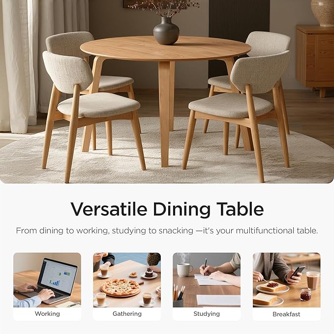 Acanva 47" Small Round Dining Table - Image 7