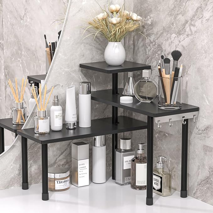 JayRex Countertop Corner Shelf, 3 Tier Shelf Moveable Organizer by JayRex