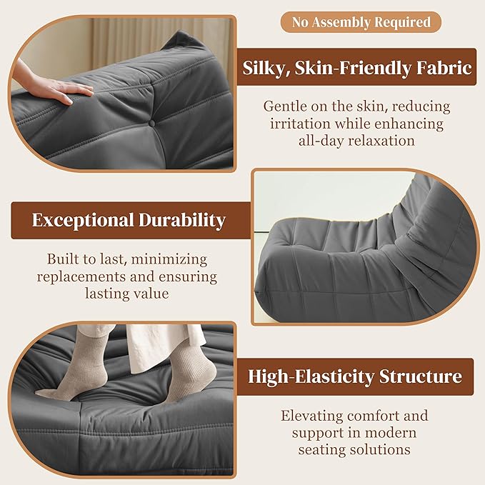 Bean Bag Chair, Fireside Chair Bean Bag Sofa - Image 4
