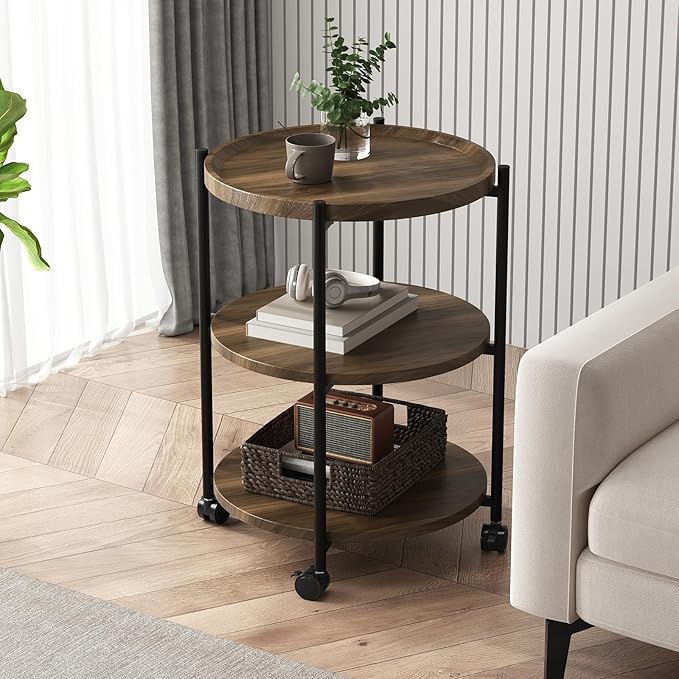 Side Table, 3-Tier Modern End Table - Image 7