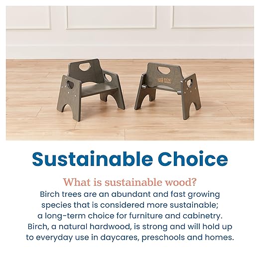 ECR4Kids Stackable Wooden Toddler Chair, Kids Furniture - Image 8
