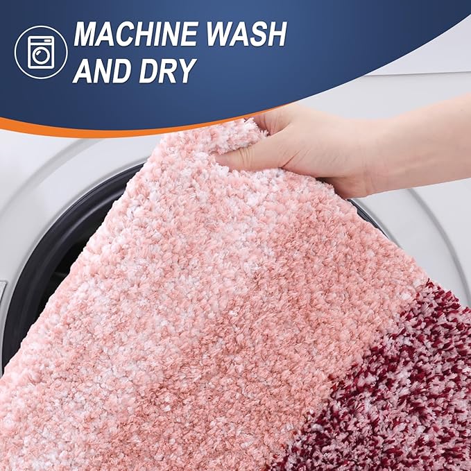 OLANLY Bathroom Runner Rugs 70x24, Extra Soft Absorbent Microfiber Bath Rugs - Image 5