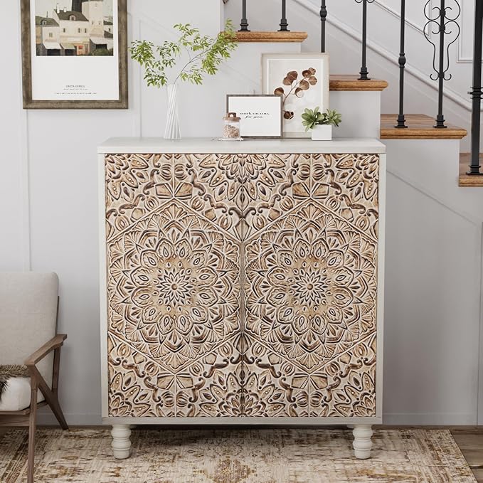 COSIEST Set of 3 32" Buffet Sideboard Cabinets - Image 7