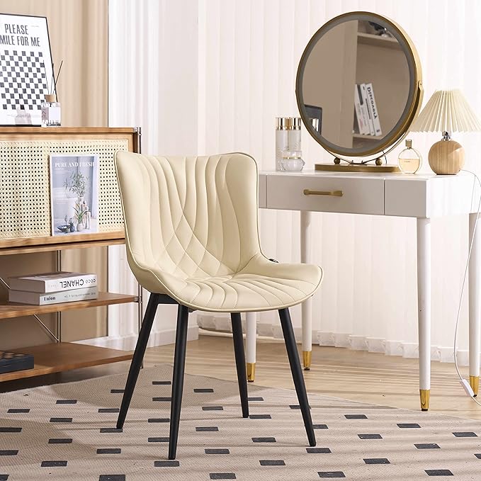 YOUTASTE Dining Chairs Set of 2 Upholstered Mid Century Modern Kitchen Dining - Image 8