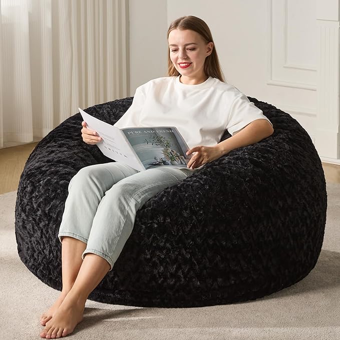 Hobestluk 4ft Bean Bag Chairs for Adults Large Beanbag Chair by YourHomeDeservesMore