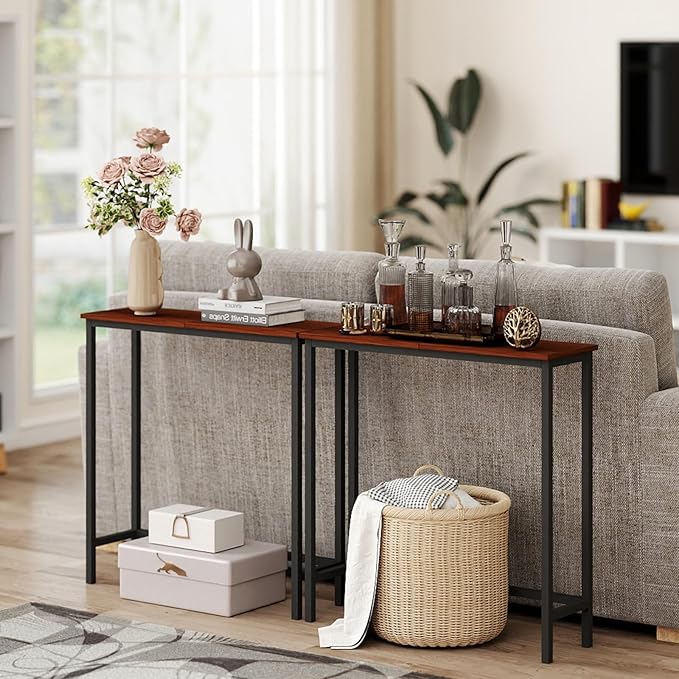 HollyHOME Narrow Console Table, 29.5" Slim Entryway Table, Sofa Stand, Hallway - Image 6