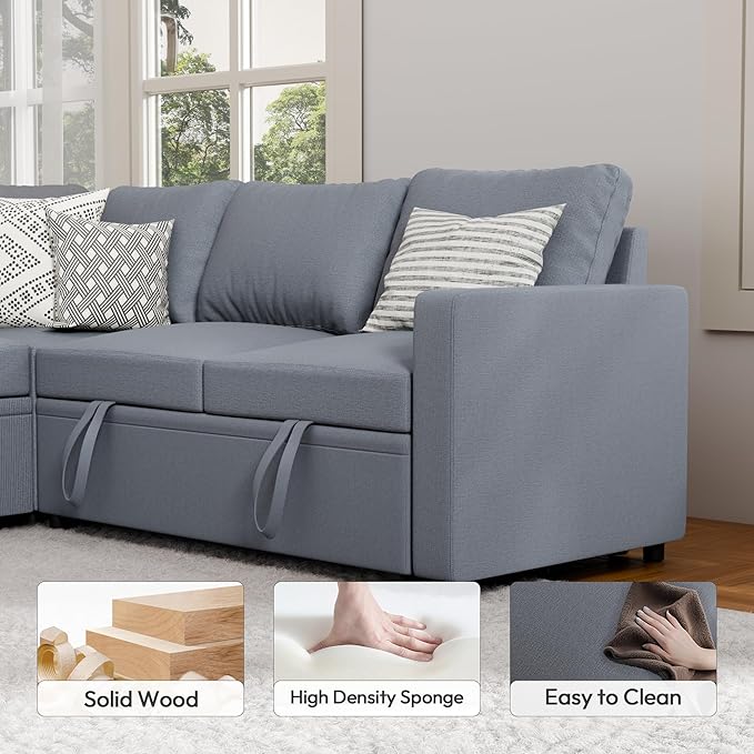 Sleeper Sofa Bed, Modular Sectional Couch - Image 6