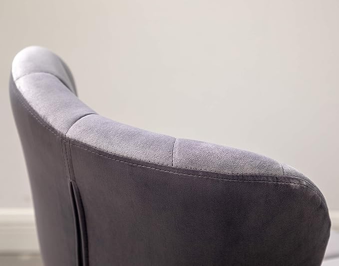 Roundhill Furniture Ellston Velvet Adjustable Swivel Barstools in Gray - Image 13