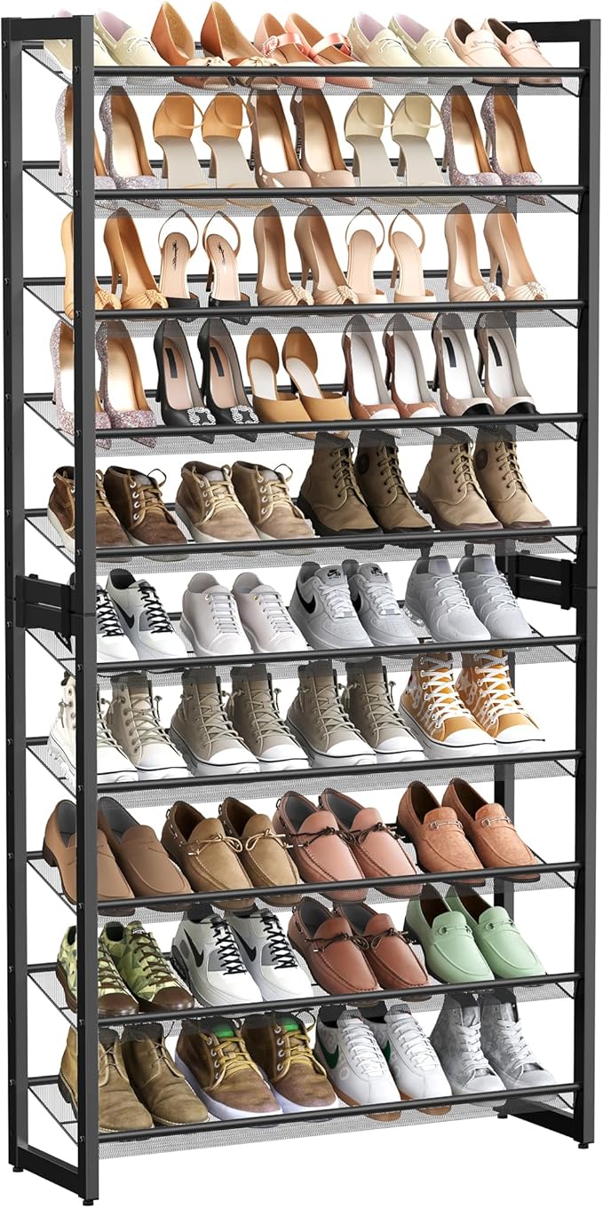 SONGMICS Shoe Rack, 10-Tier Shoe Organizer, Metal Rack by SONGMICSbySONGMICSHOME