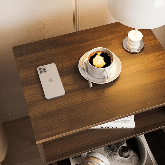 Rattan Nightstand, Farmhouse Bedside Table - Image 4