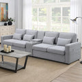 114.2" Linen Upholstered Sofa by Favfurish