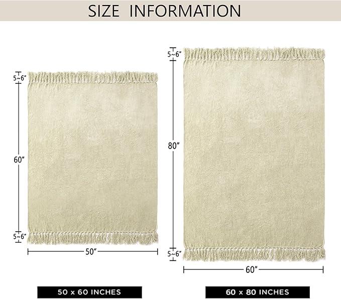 Chenille Throw Blanket for Couch 50"X 60", Soft Cozy Throws - Image 7