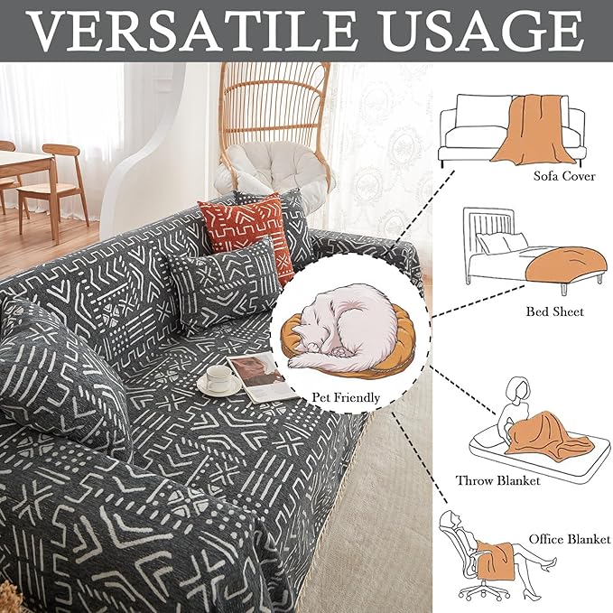 HANDONTIME Sofa Covers Boho Couch Cover - Image 6
