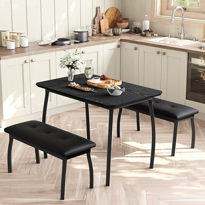 GAOMON Dining Table Set for 4, Metal Frame Kitchen Table Set by GAOMON