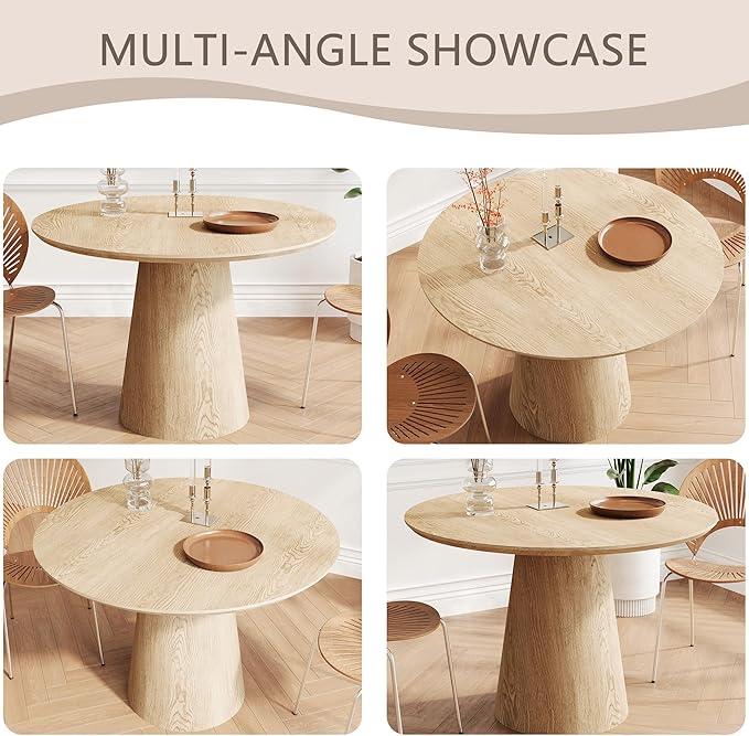 Round Dining Table for 4, Circle Dining Tables for Kitchen Living Room - Image 5