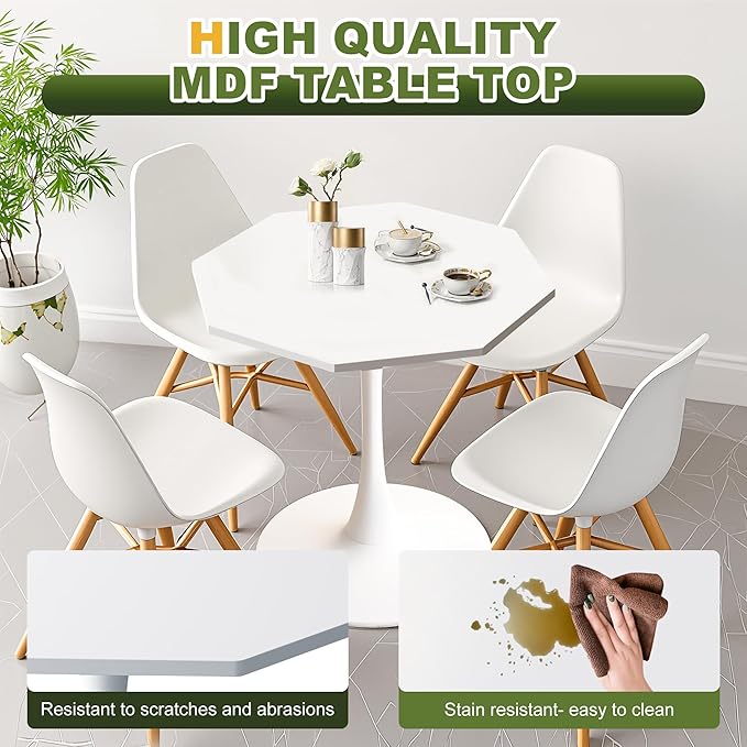 Dining Table for 2-4, 31.5" Kitchen Table Space Saving, Modern Tables for - Image 3