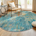 Washable Area Rugs 6ft Non-Slip Modern Abstract Soft by RELEANY