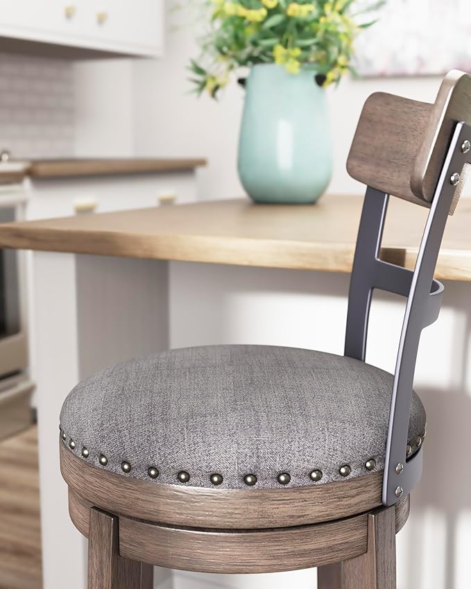 Signature Design by Ashley Caitbrook 24" Farmhouse Counter Height Upholstered - Image 11