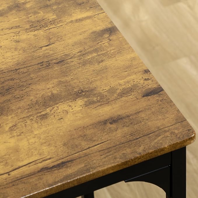 HOMCOM 5-Piece Counter Height Bar Table Set, Rustic 43.25" Dining Table - Image 9