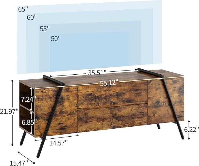 GarveeHome 55" Modern TV Stand - Image 2