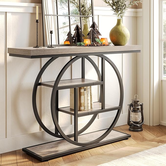 Little Tree Console Table, 4-Tier Entryway Table Behind Couch Table, 41.3-Inch - Image 4
