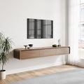POVISON Fully-Assembled Minimalist Floating TV Stand, Modern Wall-Mounted by POVISON