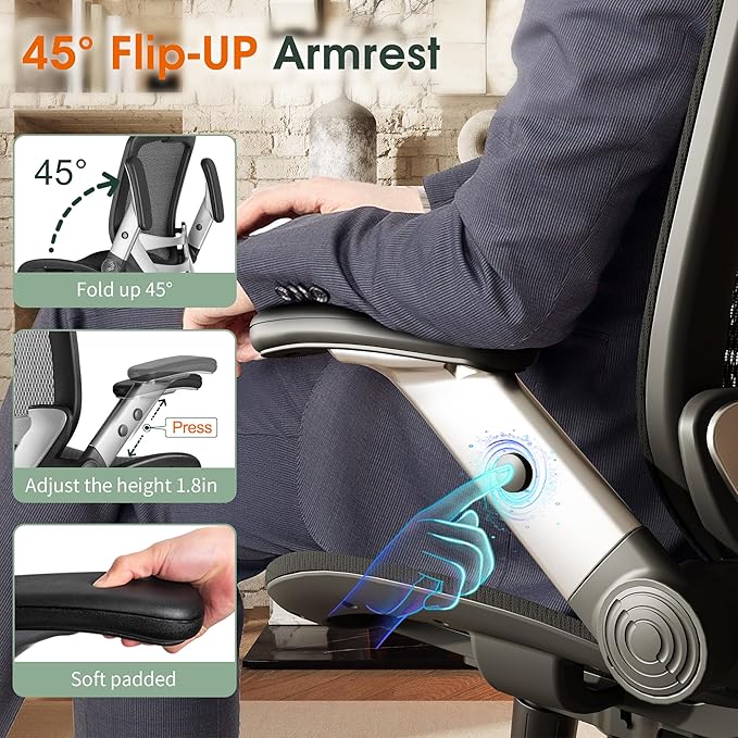 GABRYLLY Ergonomic Office Chair, High Back Home Desk Chair - Image 4