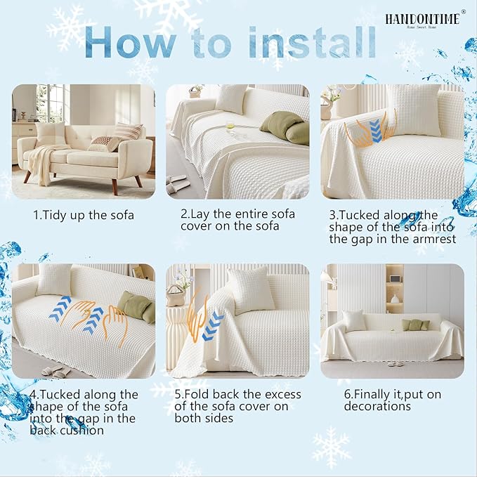HANDONTIME Cooling Dog Couch Cover Ice Silk Washable & Breathable Pet Sofa - Image 6