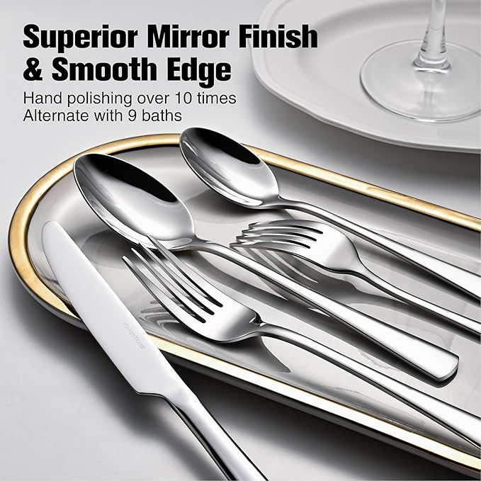 KINGSTONE Silverware Set, 30-Piece Flatware Set - Image 4
