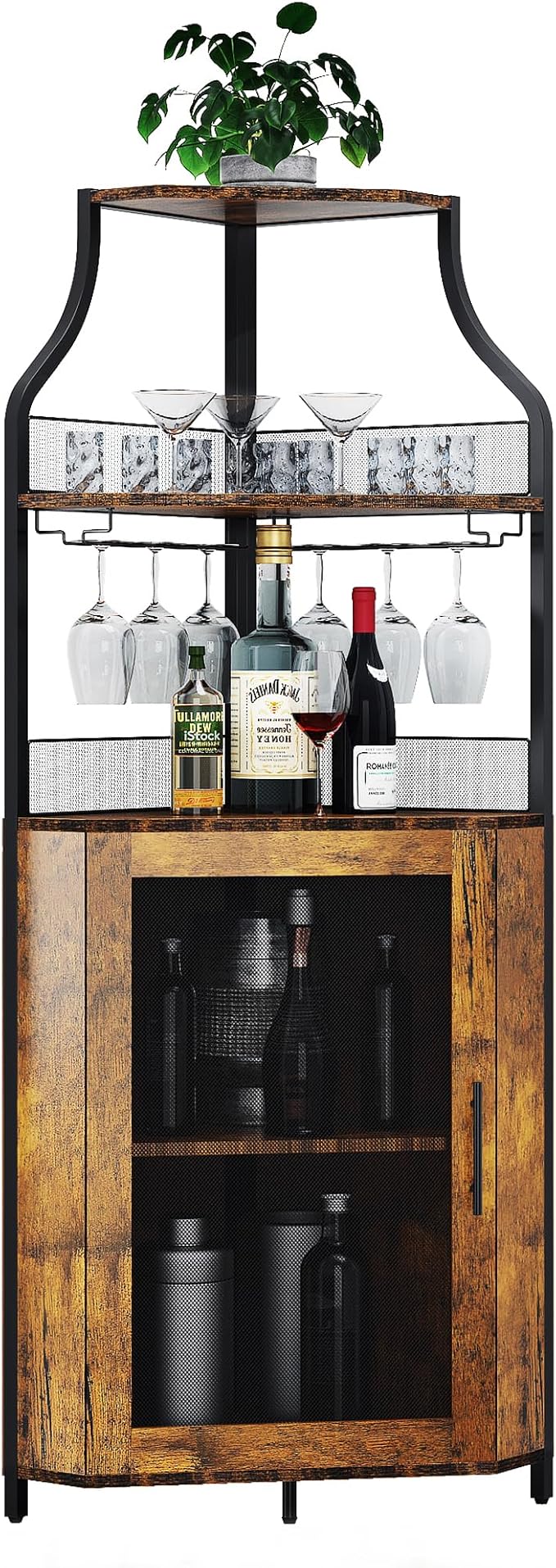 GarveeHome Corner Wine Cabinet - Image 4