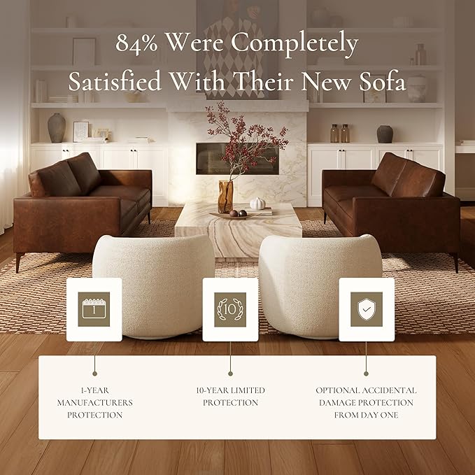 POLY & BARK Mateo Leather Sofa in Chocolate Brown - Image 7