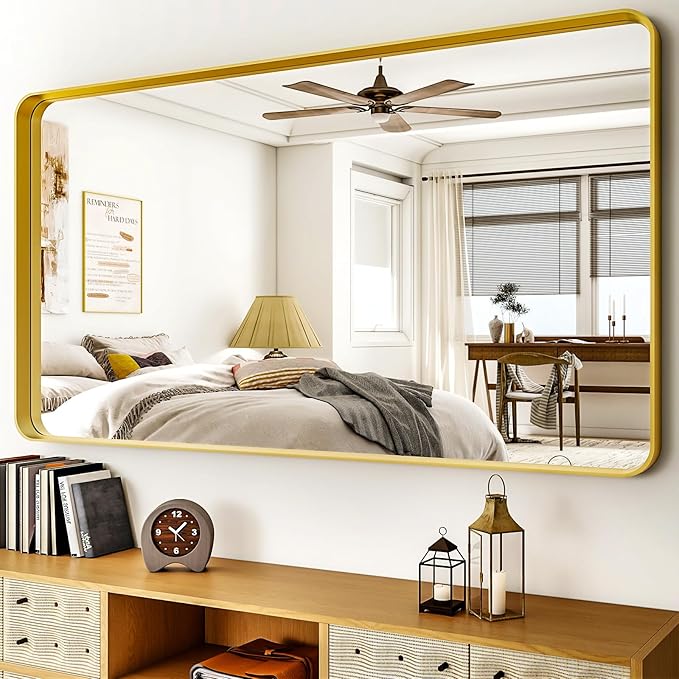 55"x 30" Gold Bathroom Mirror - Image 7