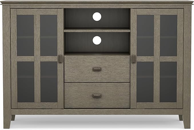 SIMPLIHOME Artisan SOLID WOOD 53 inch Wide Transitional TV Media Stand in - Image 5