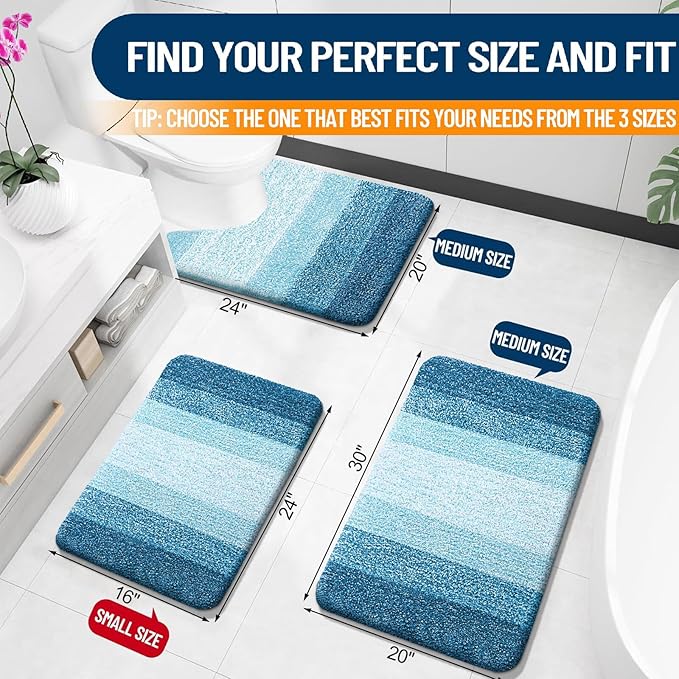 OLANLY Bathroom Rugs Mat 30x20, Extra Soft Absorbent Microfiber Bath Rugs - Image 2