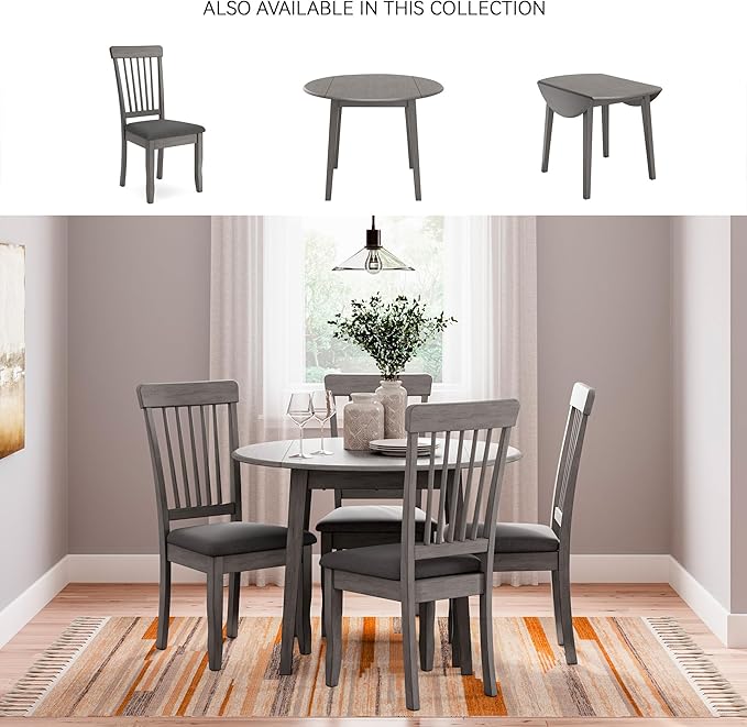Signature Design by Ashley Shullden Casual Round Dining Small Drop Leaf Table - Image 6