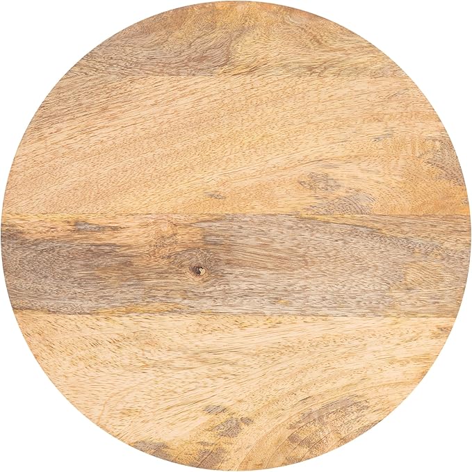 Kate and Laurel Talcott Modern Round Wood Side Table, Natural Wood, - Image 7
