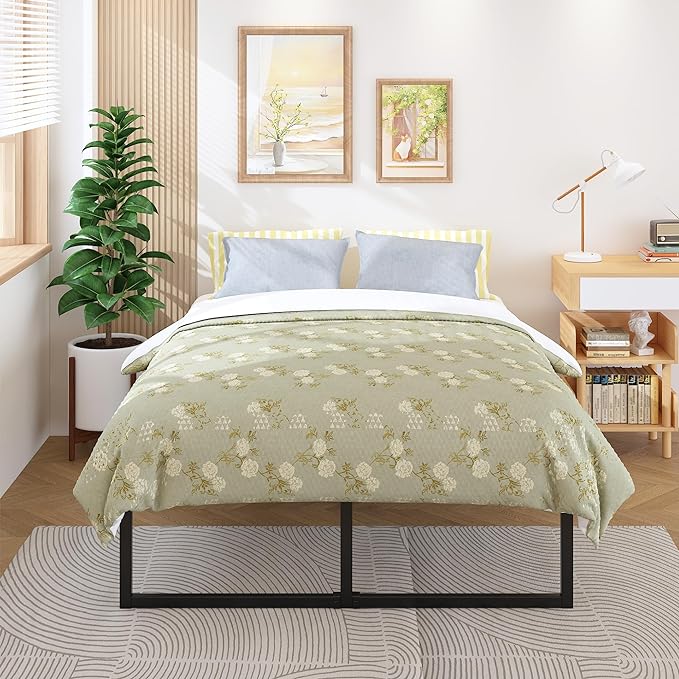 18 Inch Full Bed Frame No Box Spring Needed, Heavy Duty Metal Platform Beds - Image 5