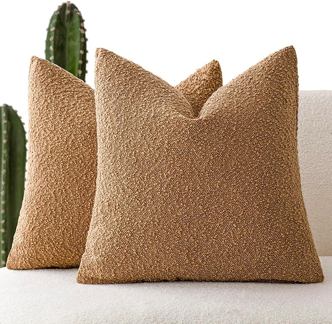 Foindtower Accent Solid Pillow Cases Textured Boucle Throw Pillow Covers Cozy by Foindtower