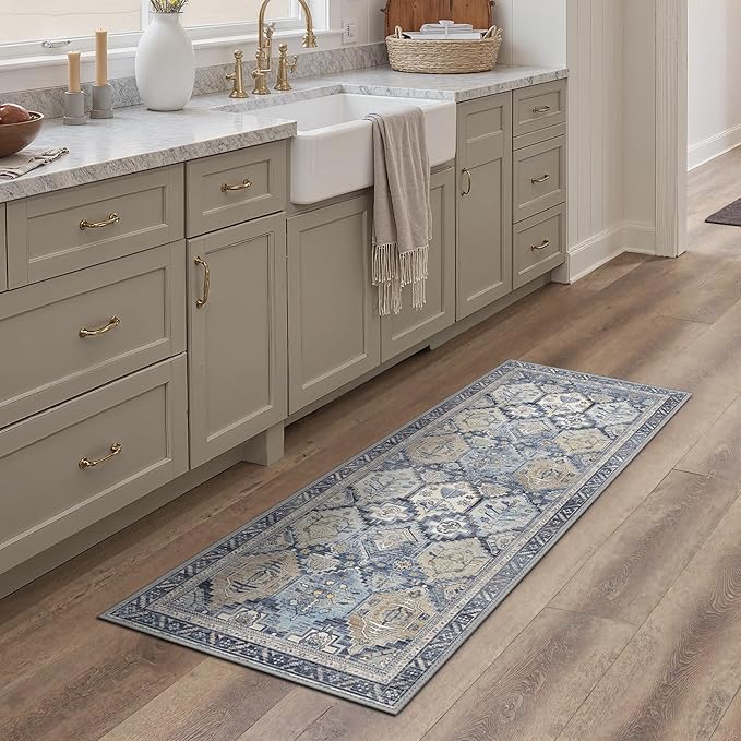 GENIMO 2x5 Runner Rugs for Hallway, Machine Washable Non Slip Vintage Rugs - Image 3
