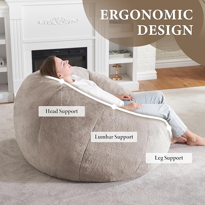 Hobestluk Bean Bag Chairs Large Bean Bag Couch - Image 5
